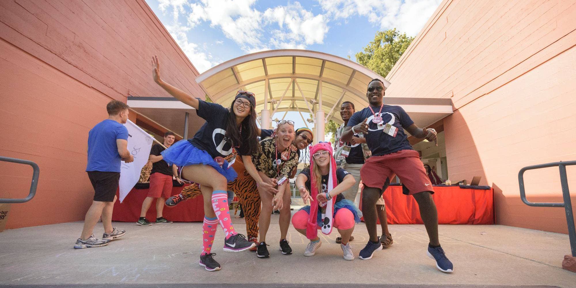 Students dancing